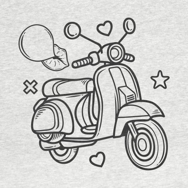 Vespa Doodle by launakey